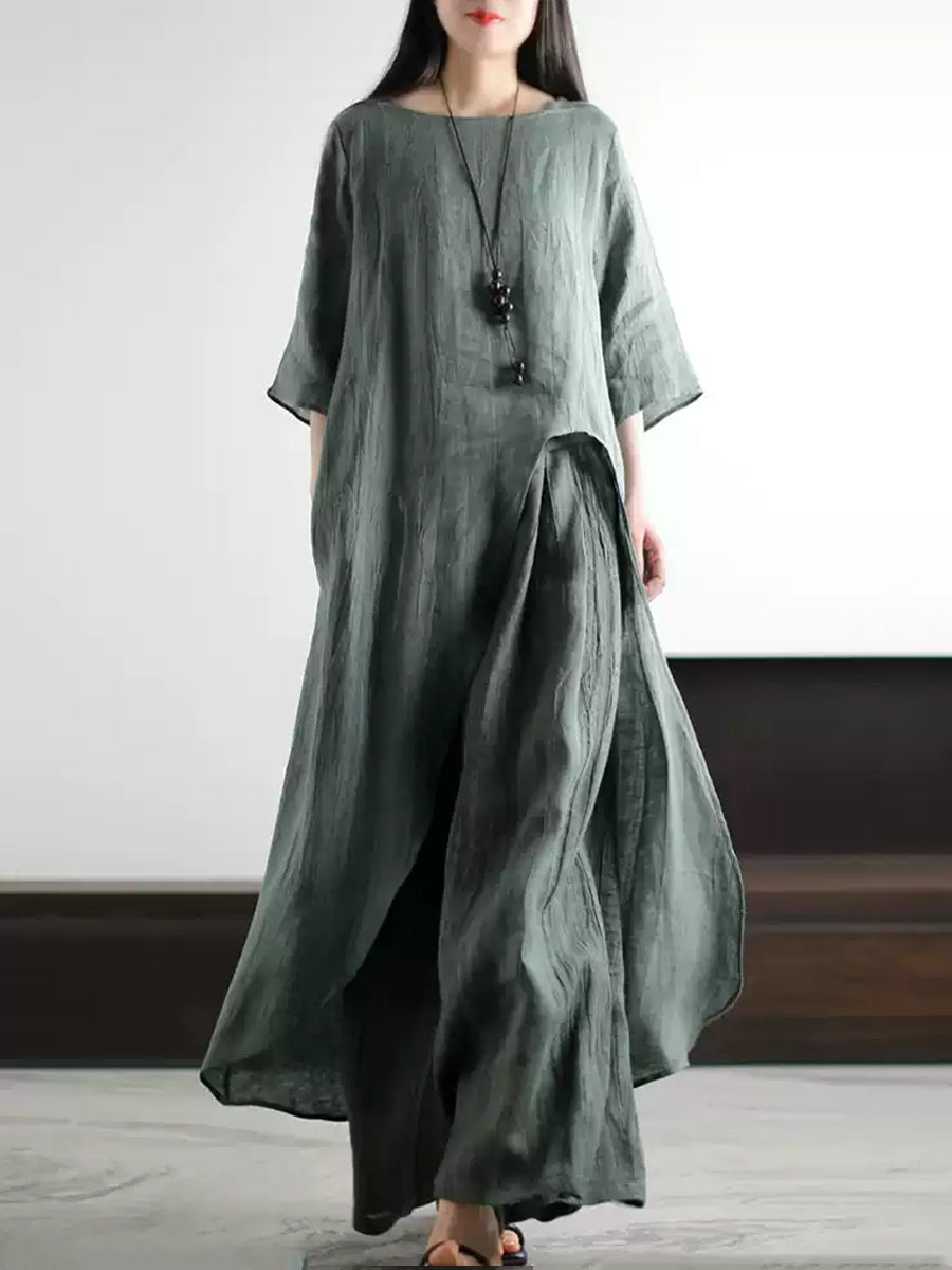Outfit Sets – Plus Size Vintage Linen Outfits & Suits for Women